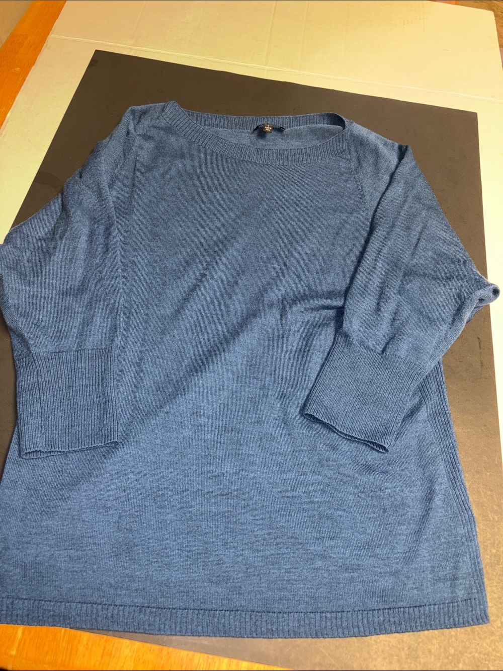 The Limited Blue Lightweight Boatneck Sweater